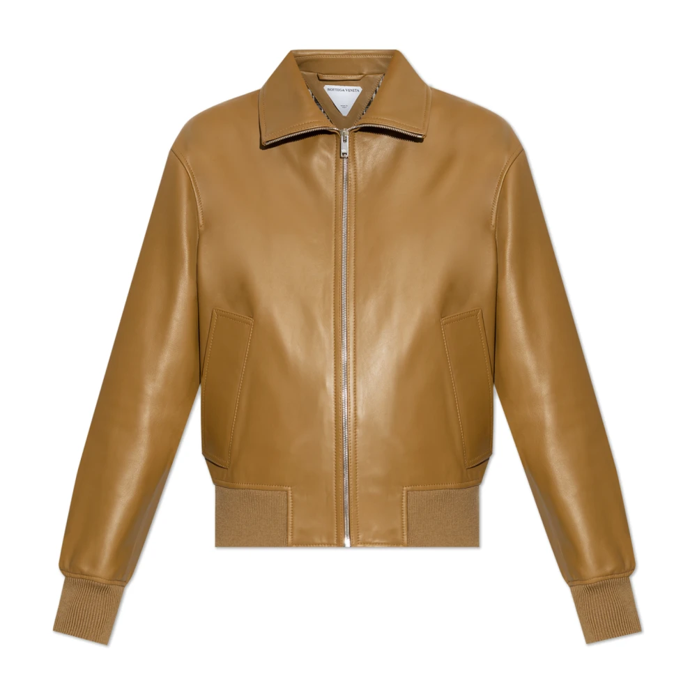 Bottega Veneta Leren jas Brown Dames