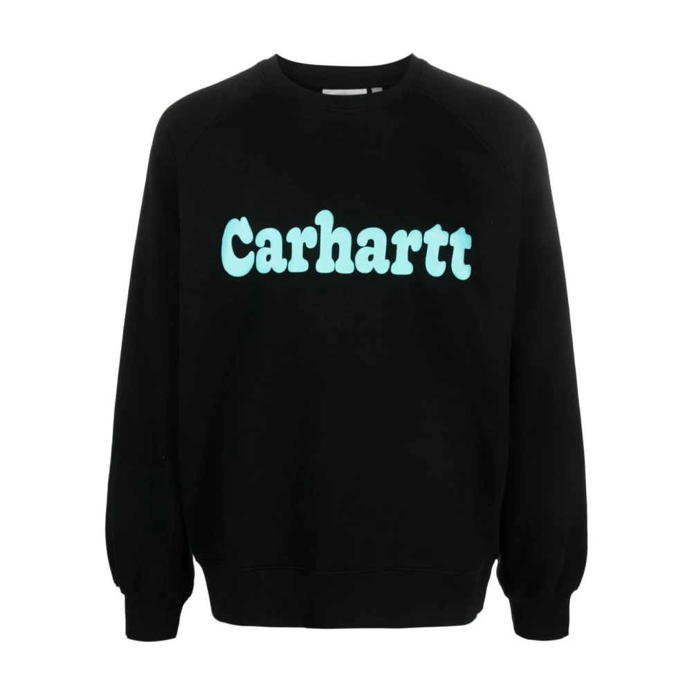 Carhartt WIP Logo-Print Katoenen Hoodie Black Heren
