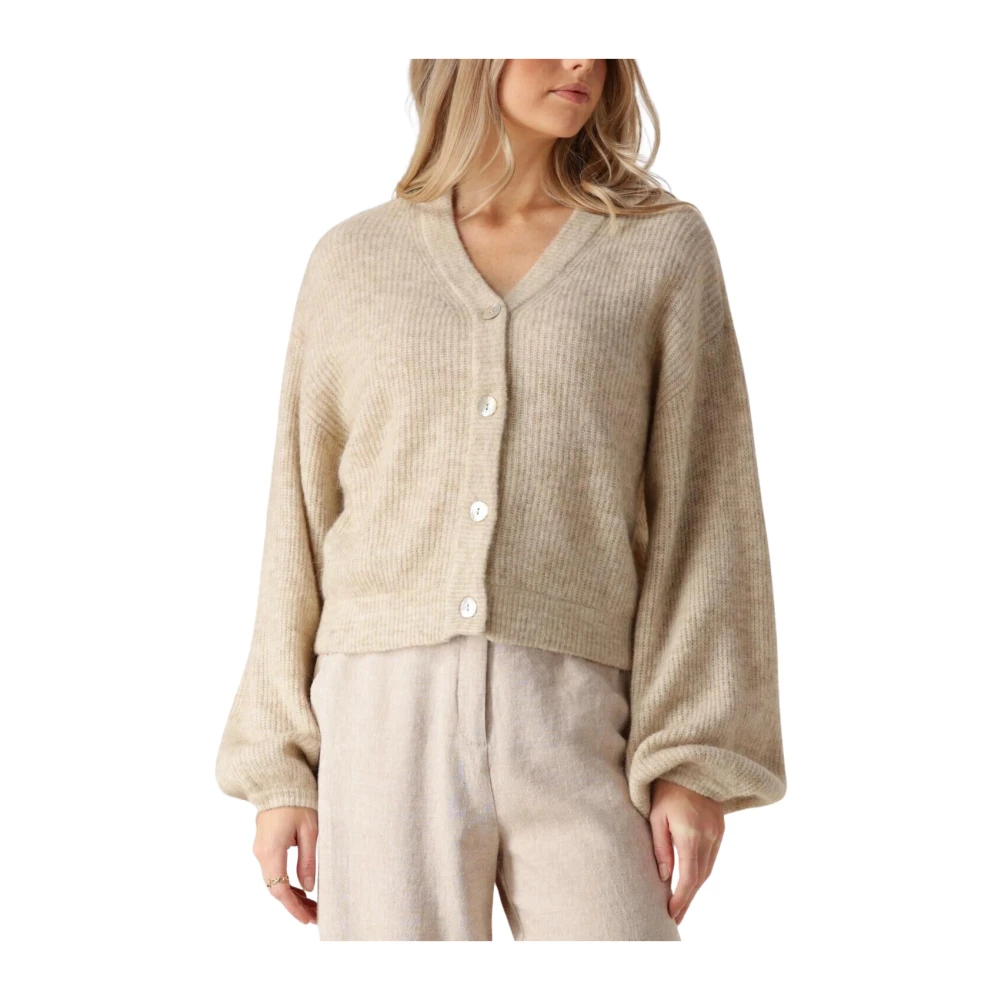 moss copenhagen Beige Cardigan Hope voor Vrouwen Beige Dames