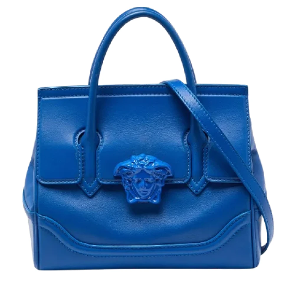 Versace Pre-owned Leather handbags Blue Dames
