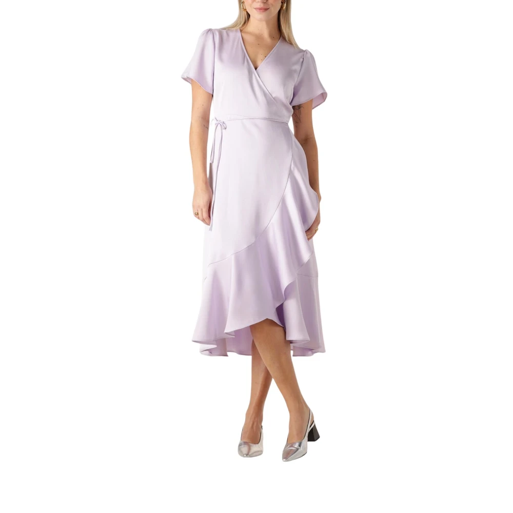 Notre-v Lila Midi Jurk Purple Dames