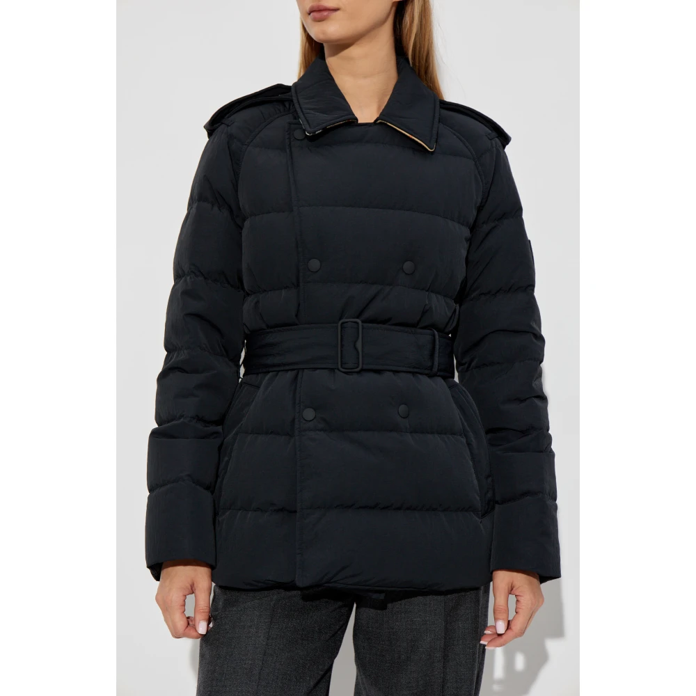 Burberry Donsjack met tailleband Black Dames