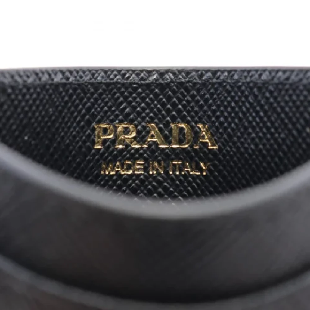 Prada Vintage Pre-owned Leather wallets Black Dames