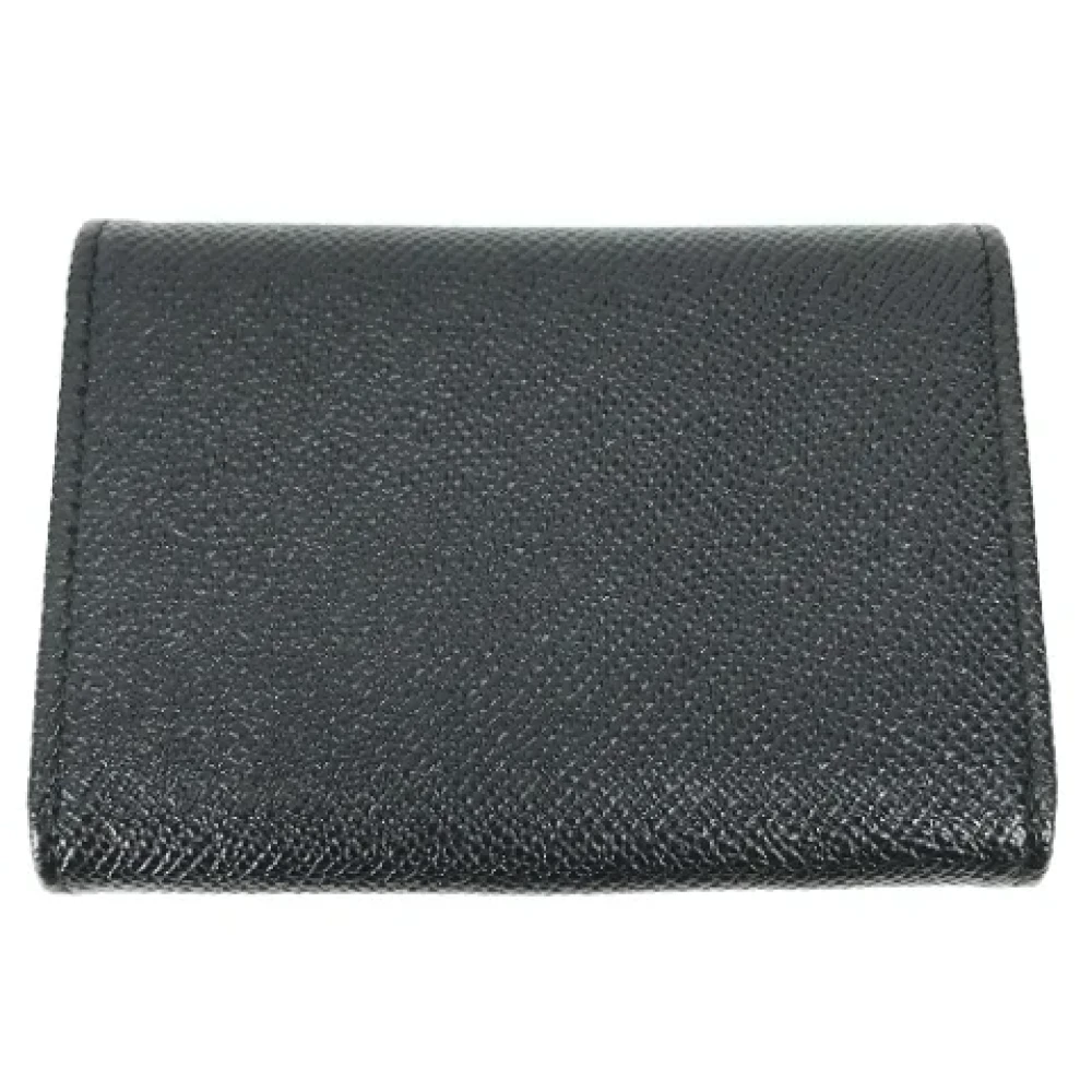 Bvlgari Vintage Pre-owned Leather wallets Black Dames