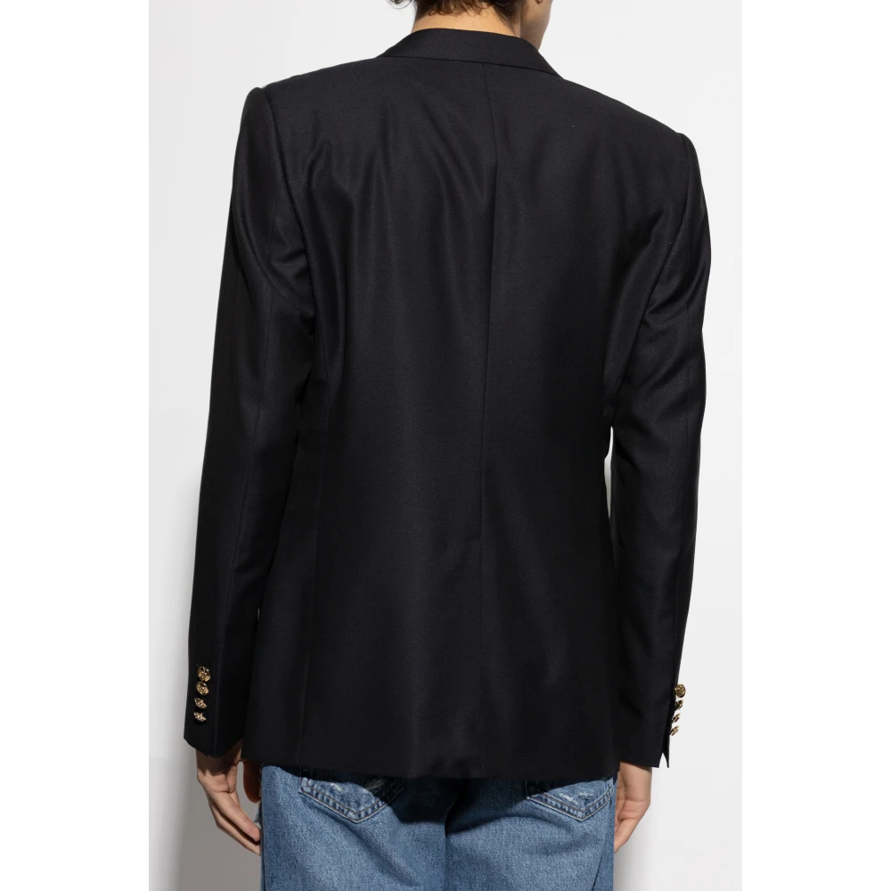 Dolce & Gabbana Wollen blazer met applicatie Black Heren