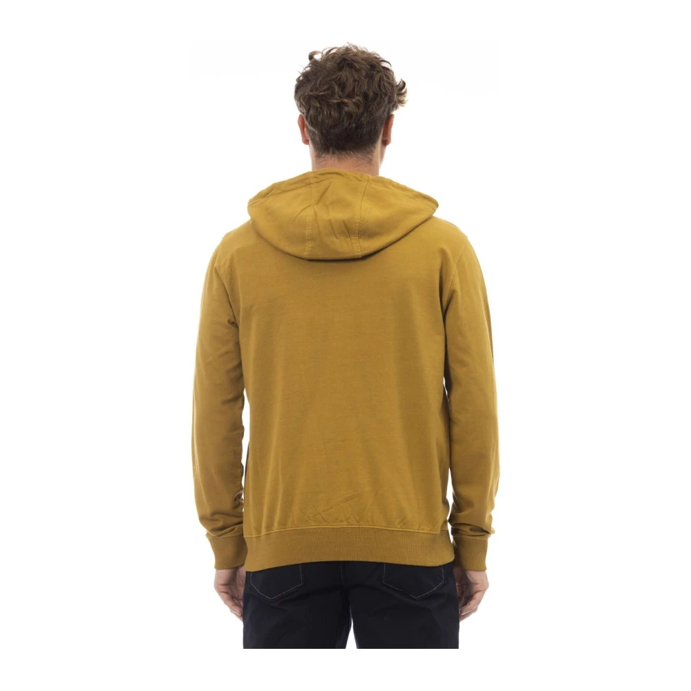 Alpha Studio Ritssluiting Hoodie Elegant en Comfortabel Brown Heren