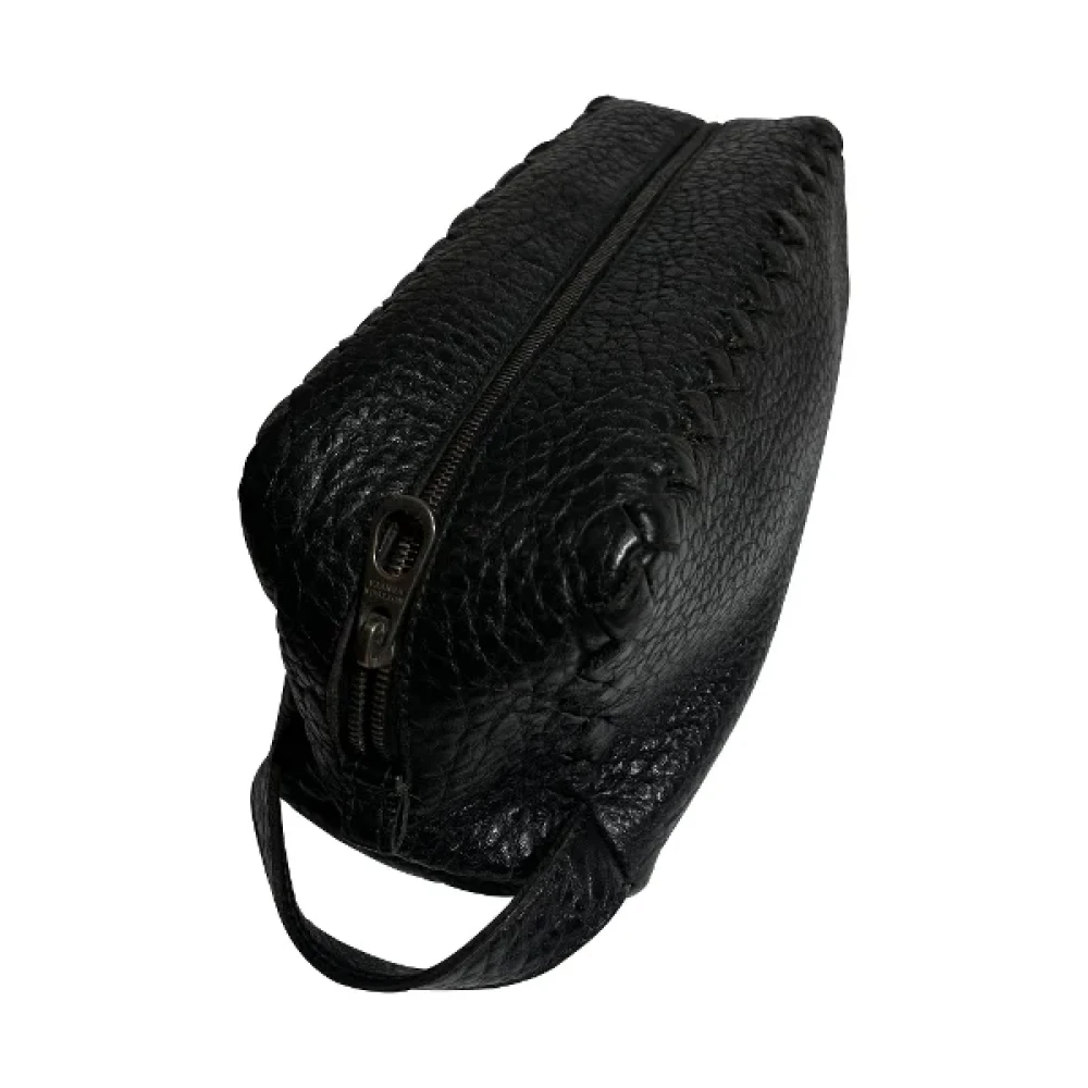 Bottega Veneta Vintage Pre-owned Leather clutches Black Dames