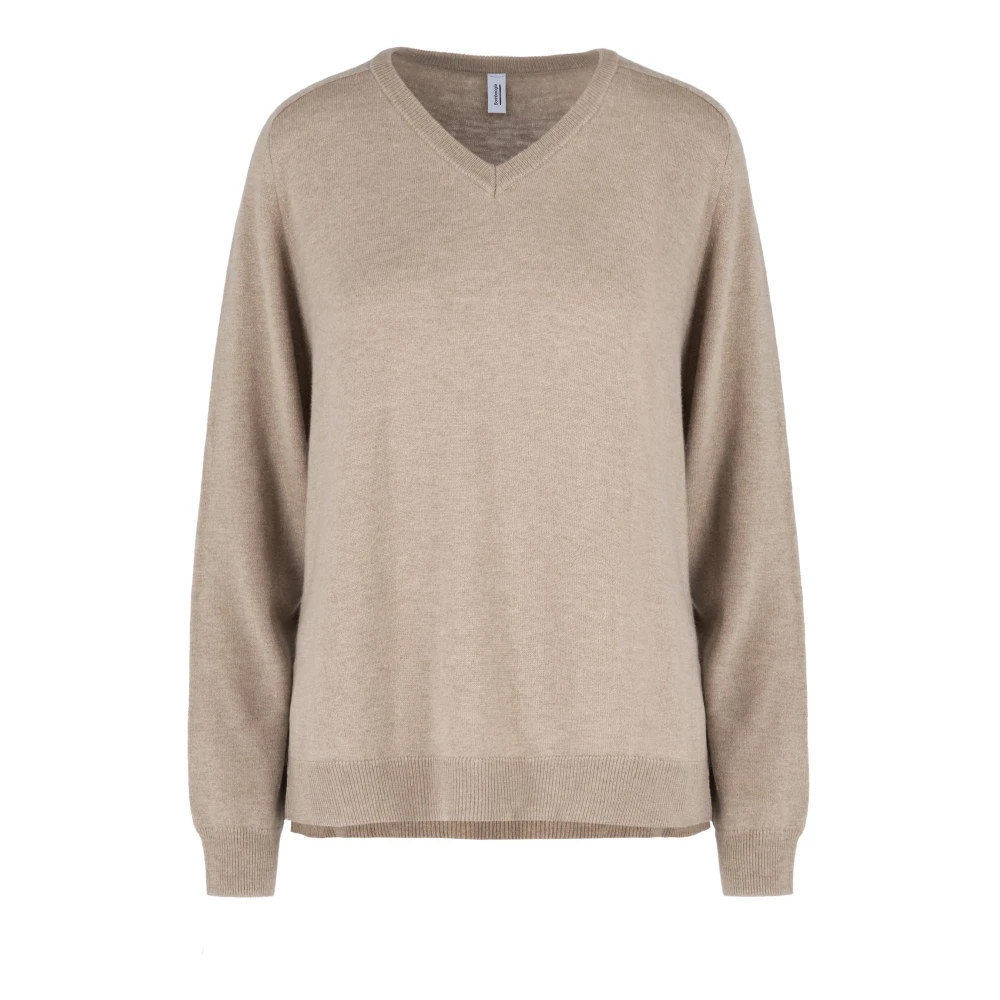 Bomboogie Mujer Beige - Suéter Con Cuello En V De Lana Merino - Knitwear - M