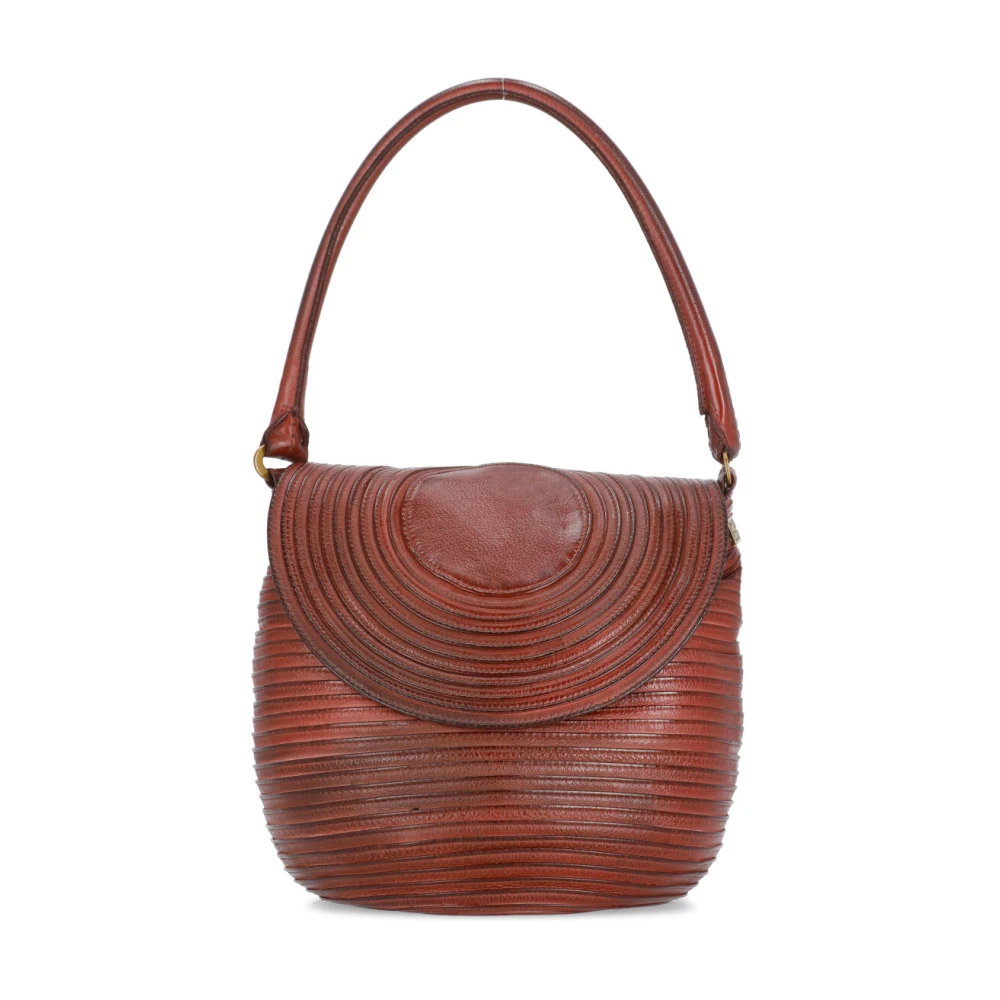 Majo Leren schoudertas met klepsluiting Red Dames