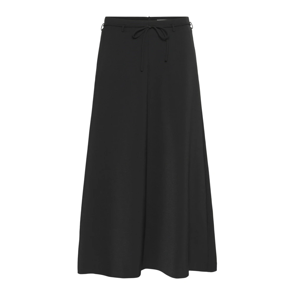 Soaked in Luxury Elegante Zwarte Midi Rok Black Dames