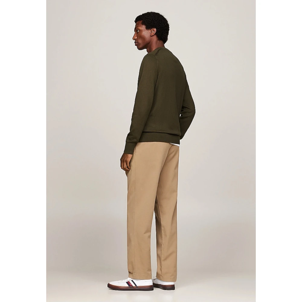 Tommy Hilfiger Militair Groene Gebreide Trui Green Heren