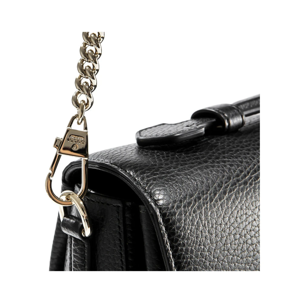 Gucci Zwarte Handtas Logo Leer Dollar Calf Black Dames