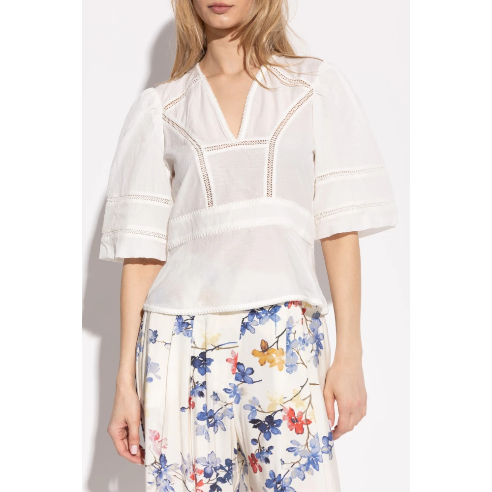 Munthe Korte mouw top Florise White Dames