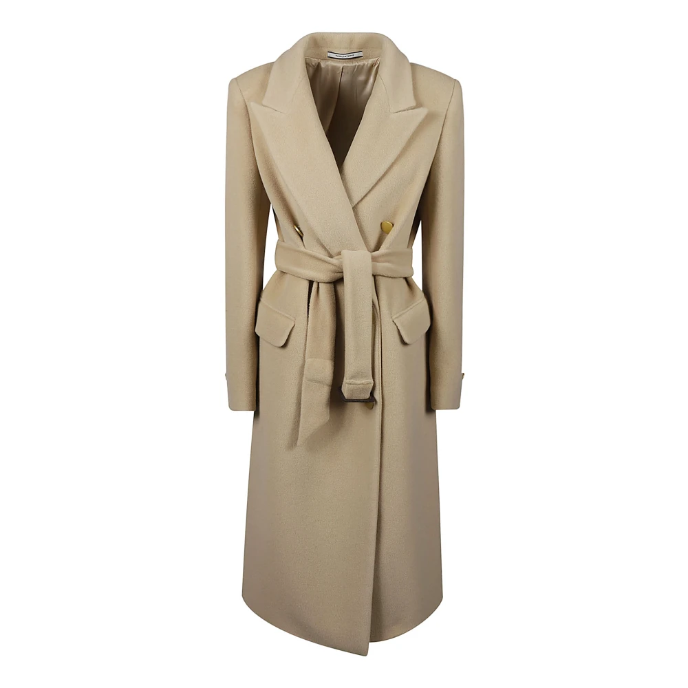 Tagliatore Klassieke Wollen Overjas Beige Dames