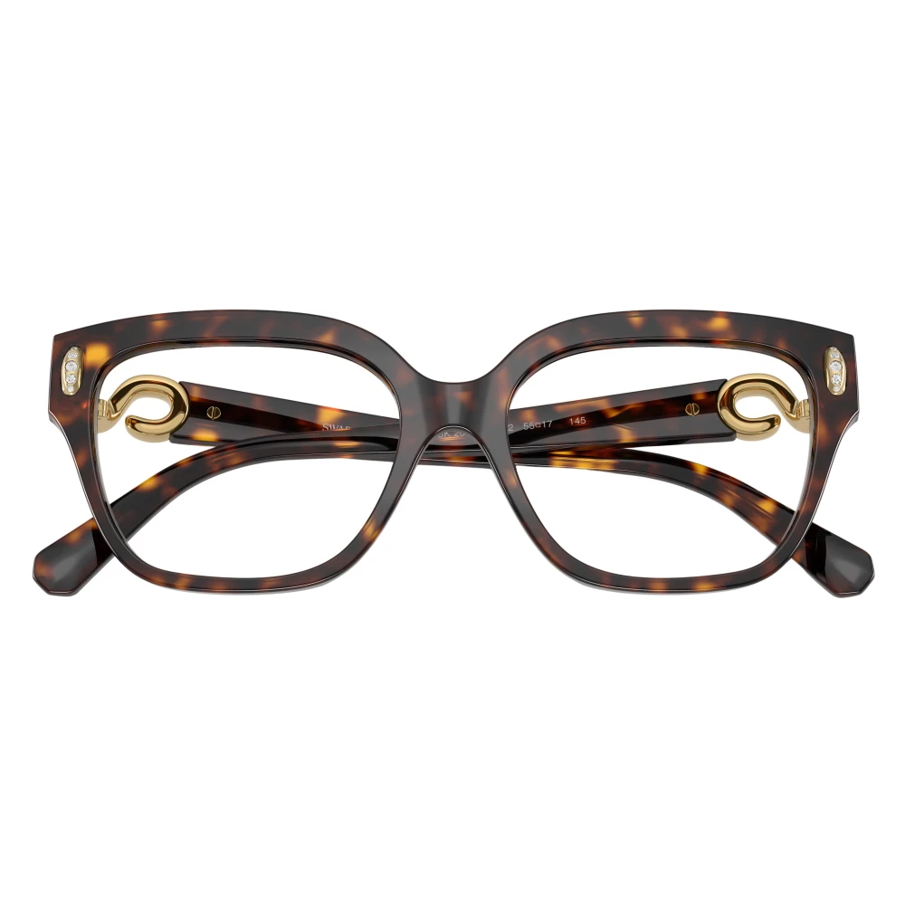 Swarovski Transparent Woman Sk2076u 1002 Optical Frames Acetate Turtle Squared Normal - Image 2