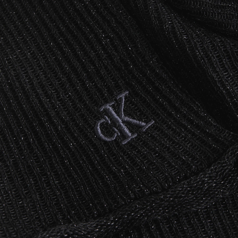 Calvin Klein Zwarte Metallic Trui Kwaliteit Gegarandeerd Black Dames