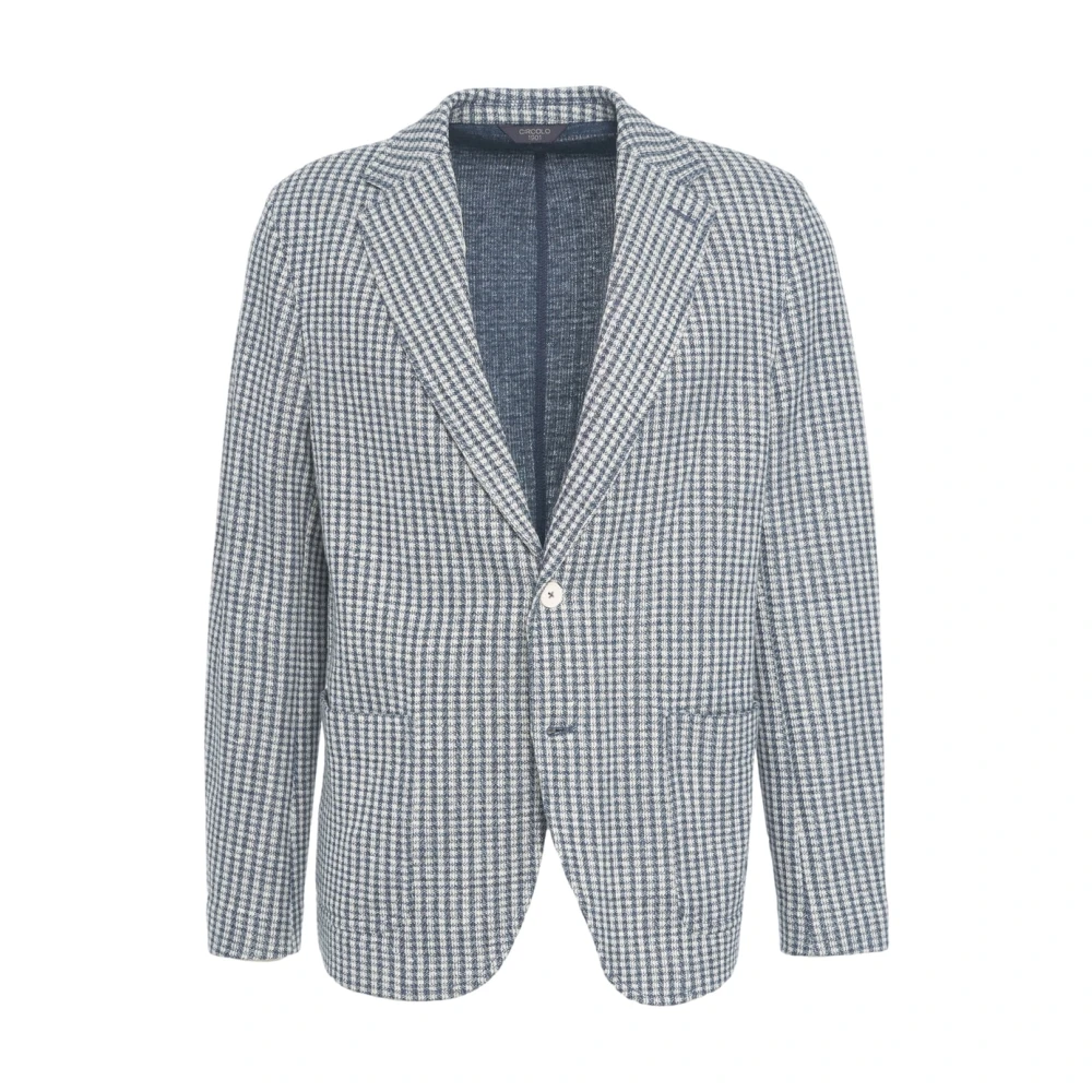 Circolo 1901 Men's Blue Vichy Blazer For Extra Large
