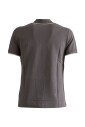 polo-gris-en-coton-a-manches-courtes