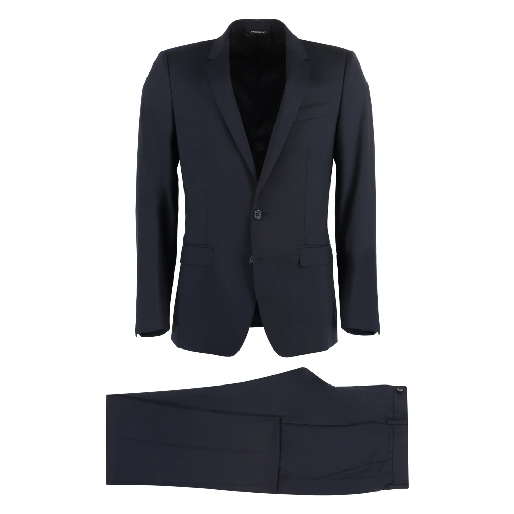 Dolce & Gabbana Men's Blue Single Breasted Suits, S, Martini Virgin Wool Suit
