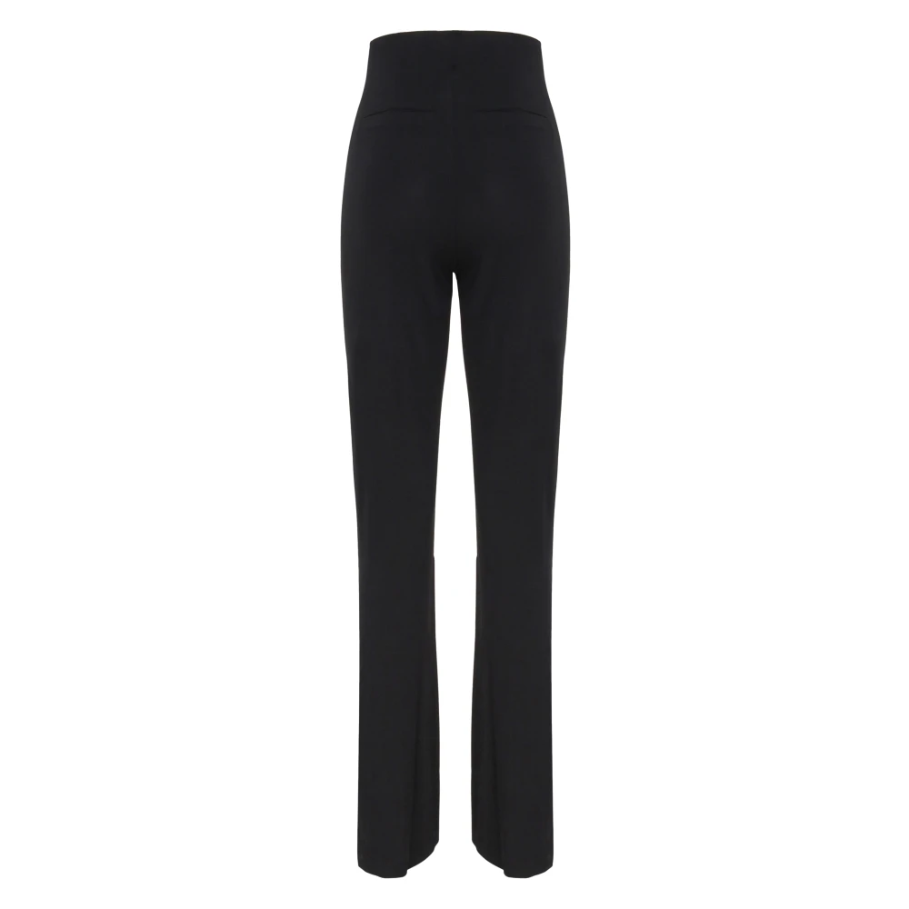 Jacquemus Zwarte Flare Hoge Taille Broek Black Dames