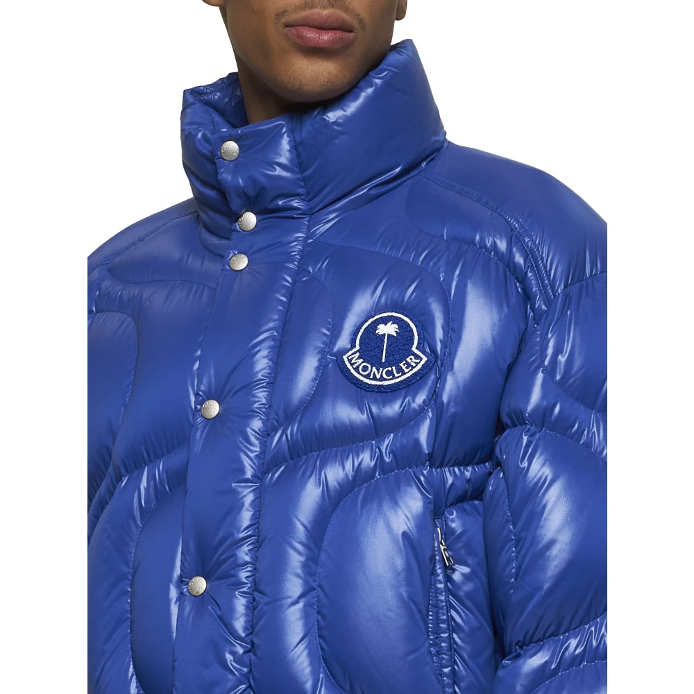 Moncler Blauwe Winterjassen voor Mannen Blue Heren