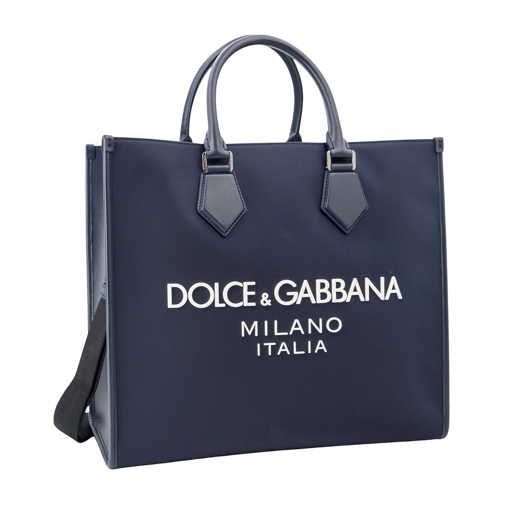 Dolce & Gabbana Blauwe Handtas met Verstelbare Schouderband Blue Heren