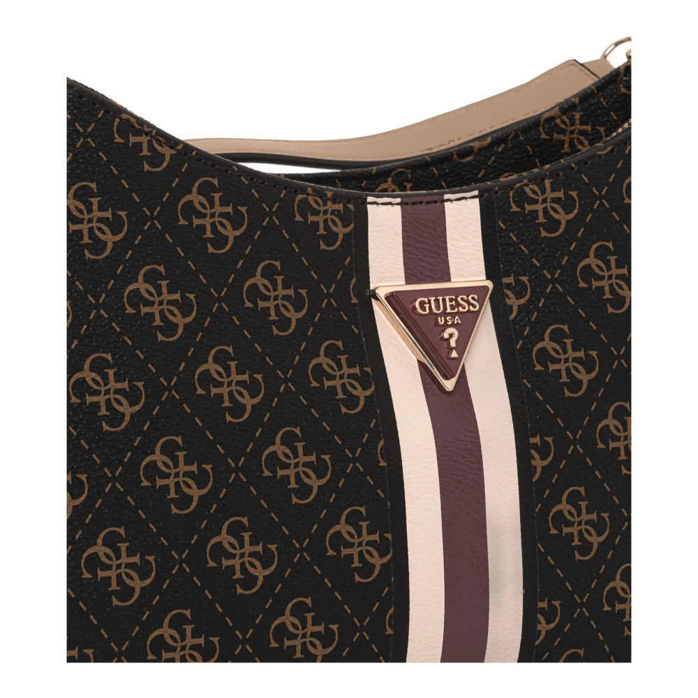 Guess Noelle Schoudertas met Logo Brown Dames