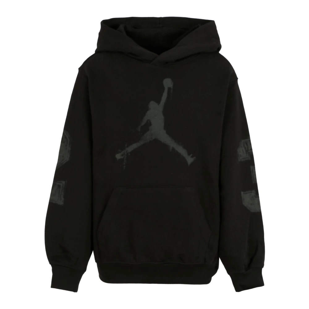 Jordan Boys Black Vintage Print Hooded Sweatshirt - Kids Sweatshirts - 12 Y - Kids