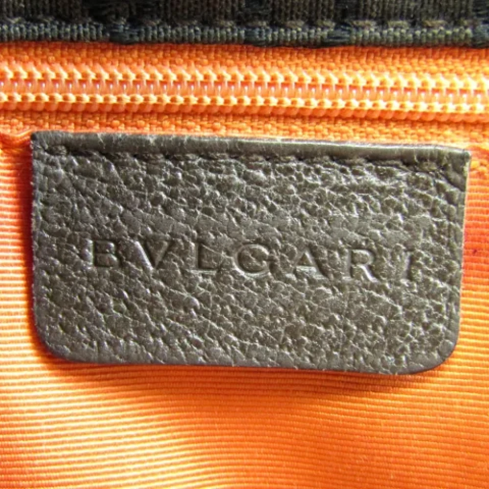 Bvlgari Vintage Pre-owned Leather handbags Brown Dames