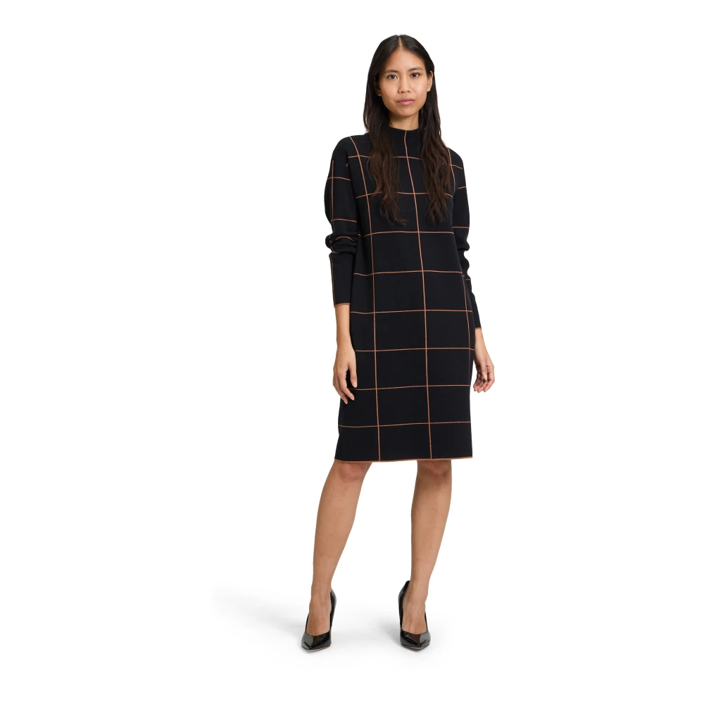 Betty Barclay Jacquard Gebreide Jurk Black Dames