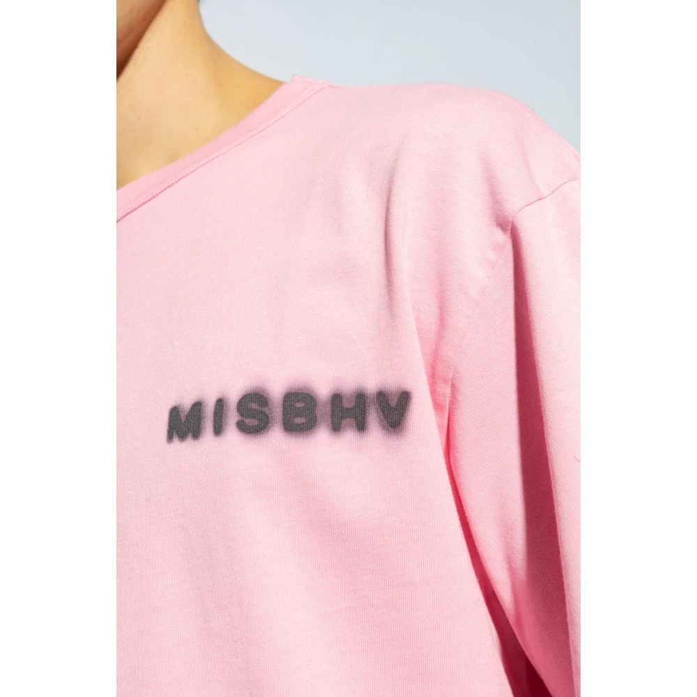 Misbhv T-shirt met logo Pink Heren
