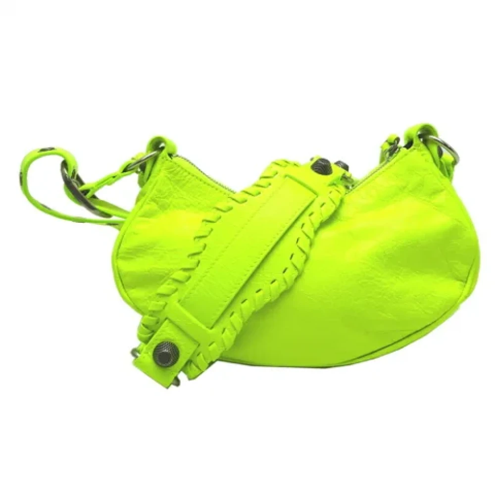 Balenciaga Vintage Pre-owned Leather shoulder-bags Green Dames