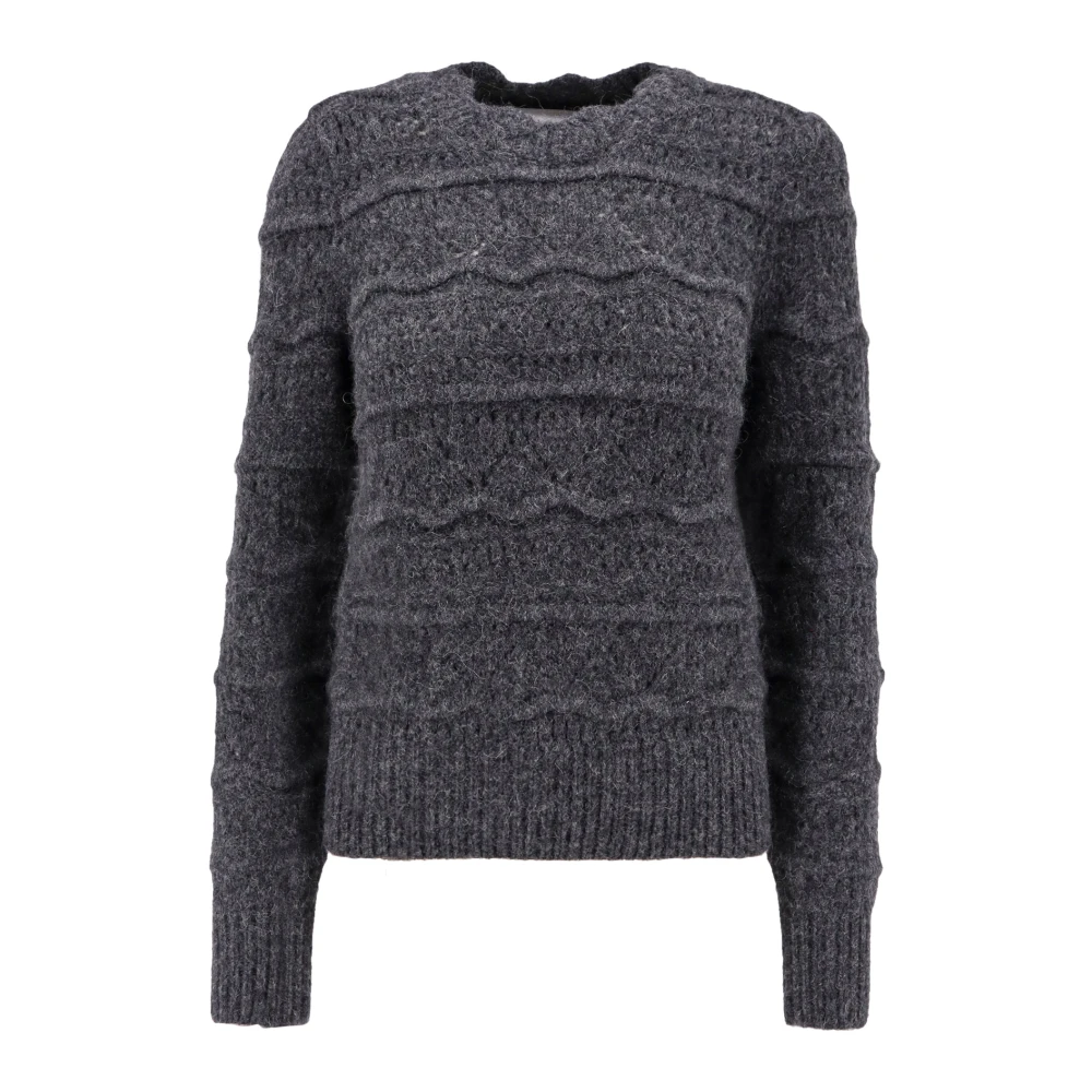 Isabel Marant Étoile Geborduurde Alpaca Blend Trui Gray Dames