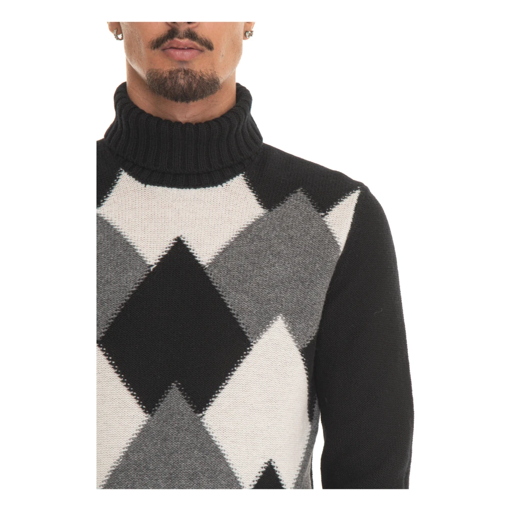 Gran Sasso Coltrui met Diamantpatroon Black Heren
