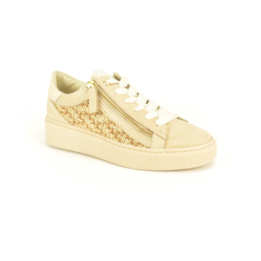 DL Sport Raffia Sneaker N+tiret Dames Schoenen Beige