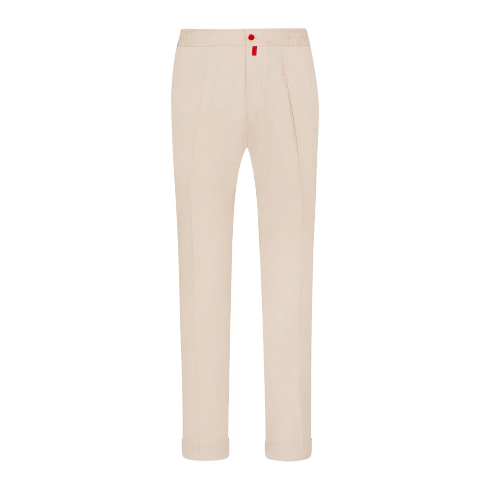 Kiton Beige Katoenen Joggers Casual Stijl Beige Heren
