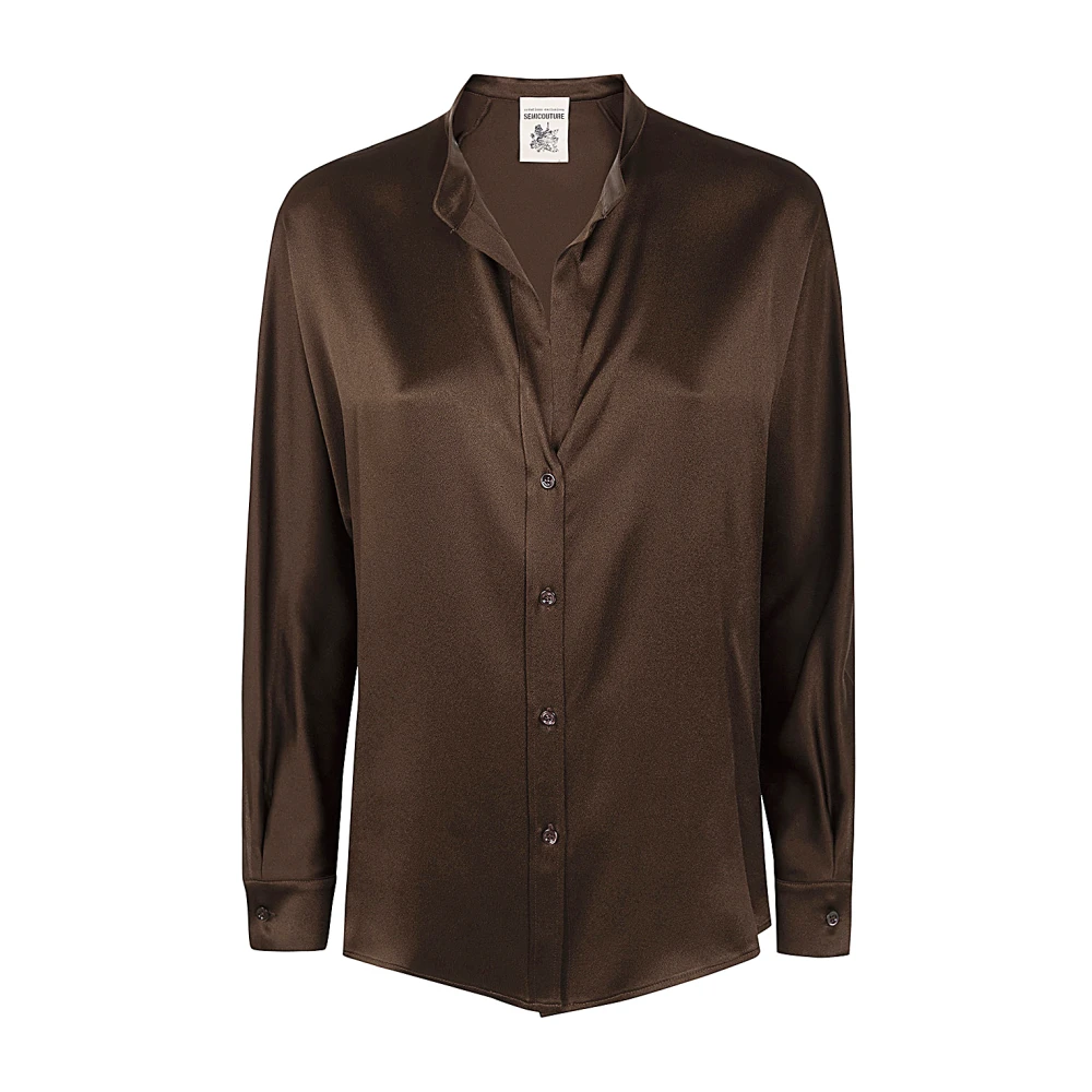 Semicouture Donkerbruine Jeanne Shirt Brown Dames