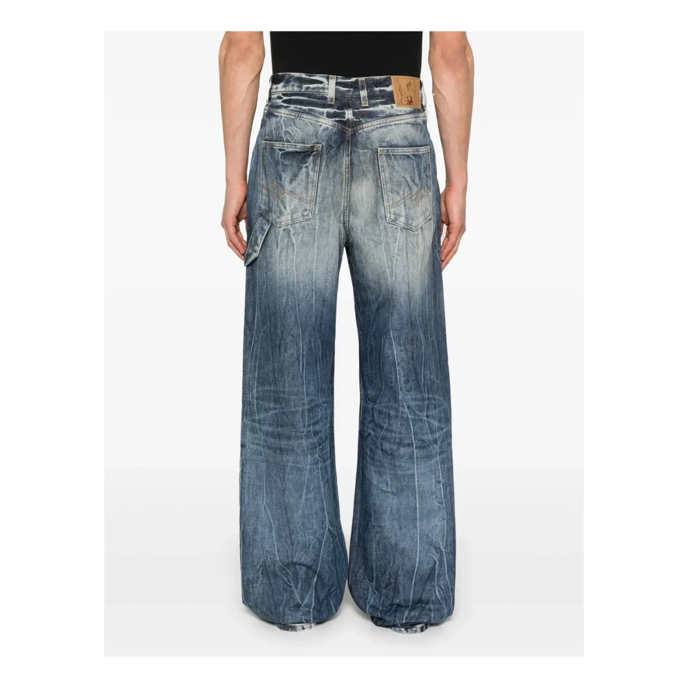 Martine Rose Blauwe Acid Casual Jeans Blue Heren