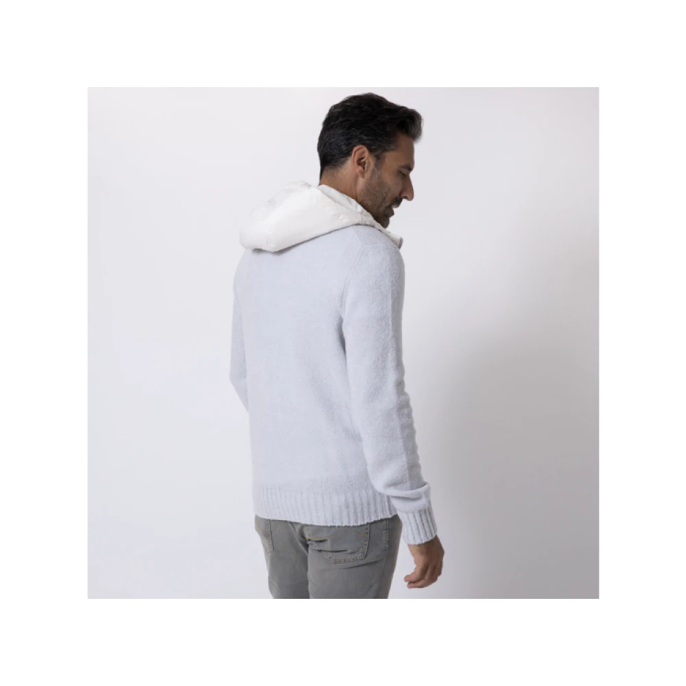 Gran Sasso Grijze Hoodie met Rits White Heren
