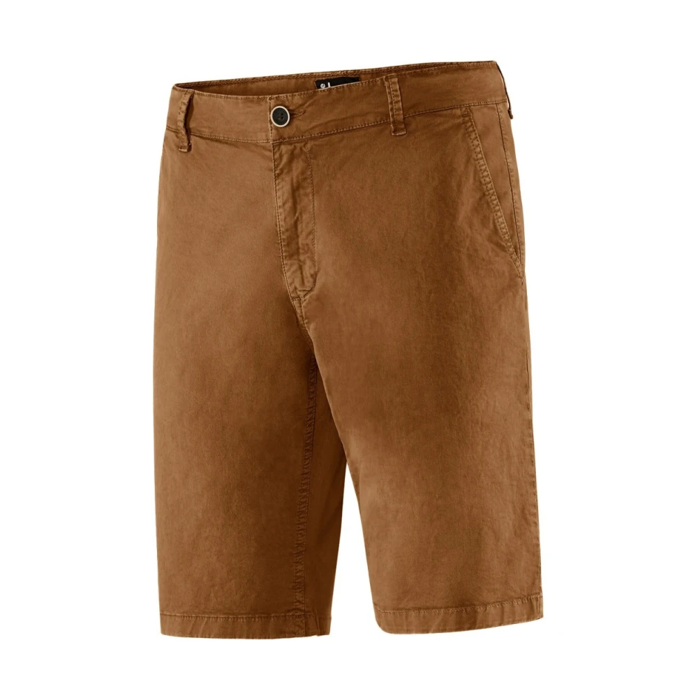 BomBoogie Stretch Chino Bermuda Shorts Brown Heren