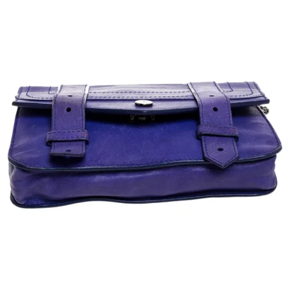 Proenza Schouler Pre-owned Leather clutches Blue Dames