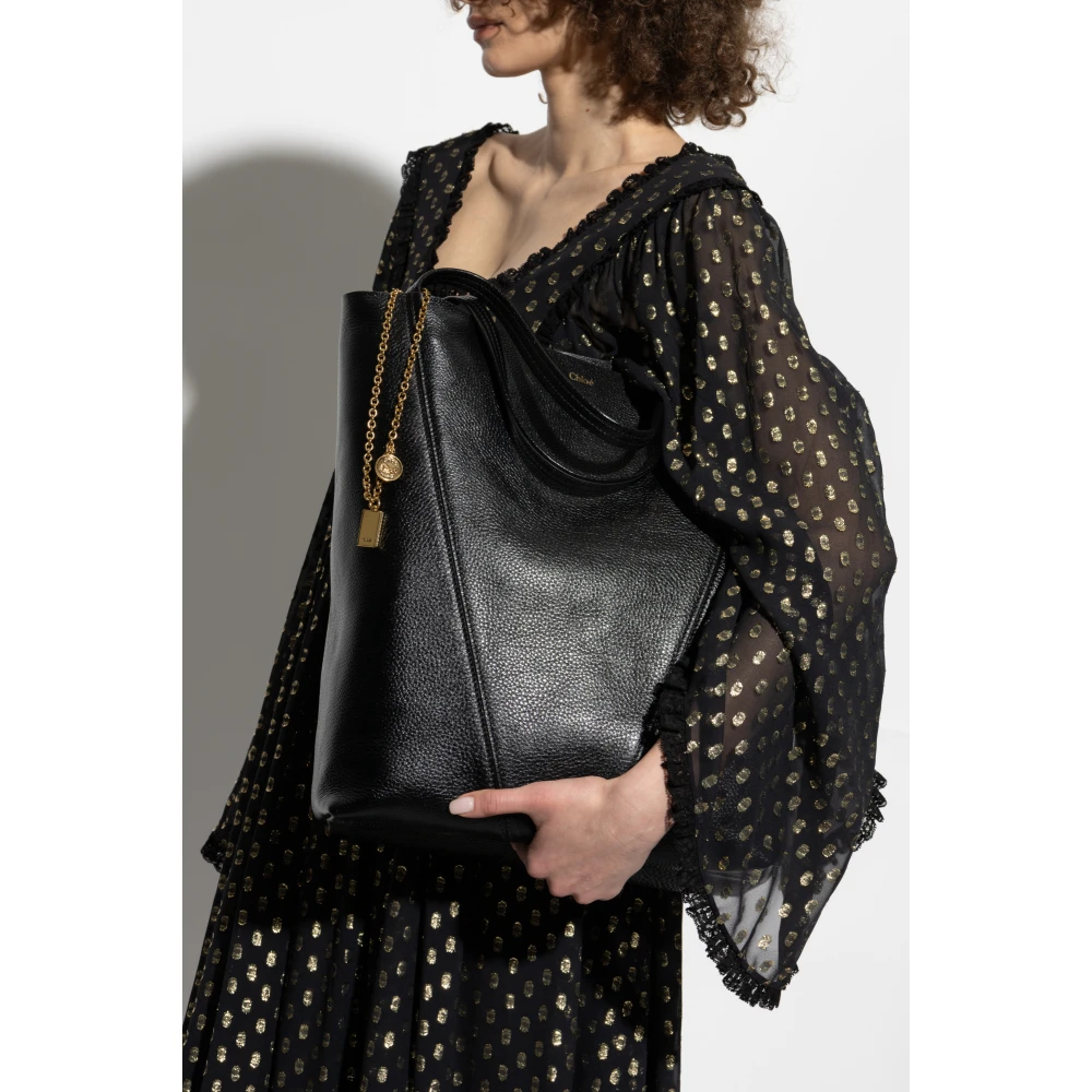 Chloé Tas Spin Grote shopper type Black Dames