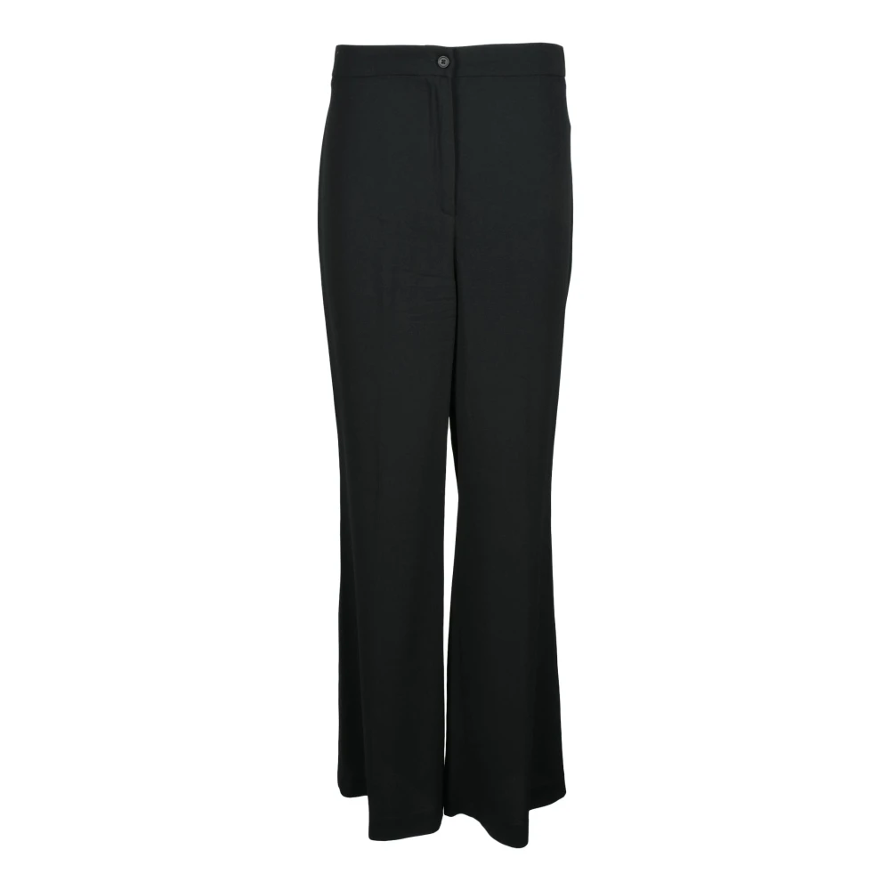 L'Autre Chose Stijlvolle Viscose Broek Black Dames