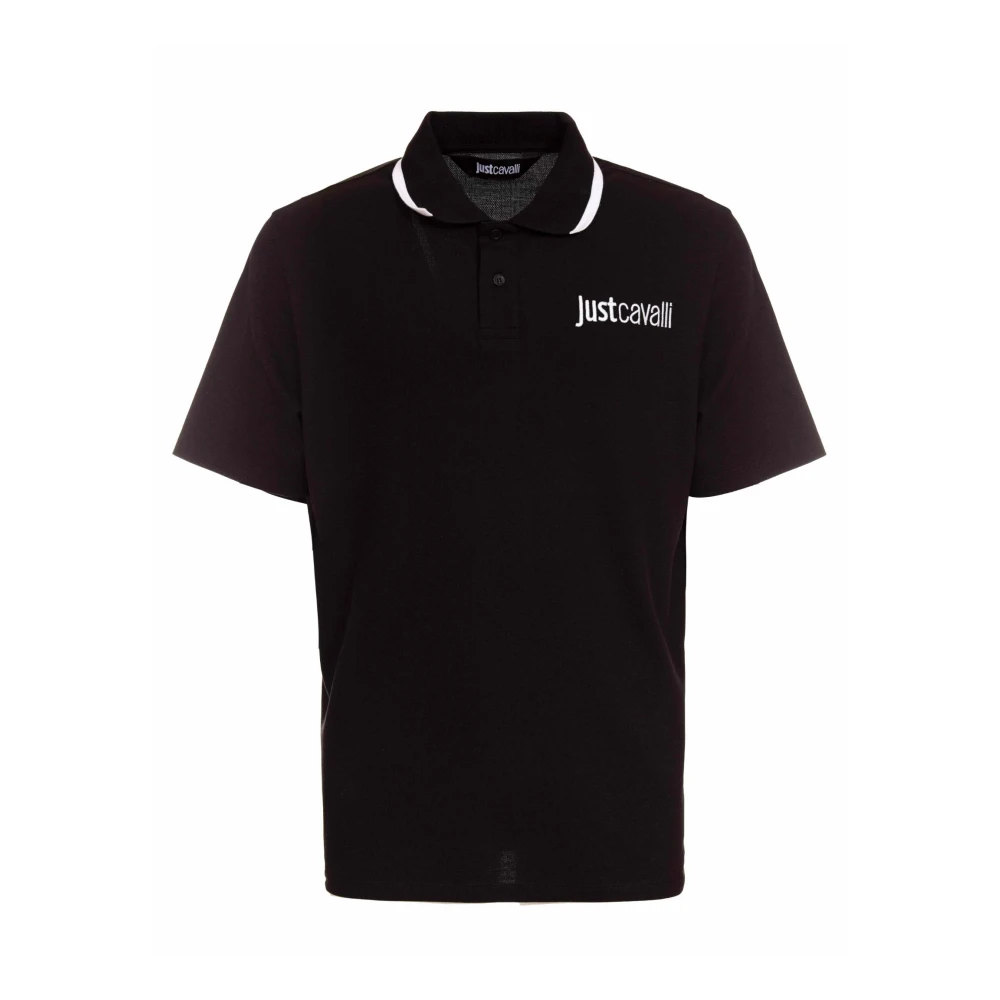 Just Cavalli Zwarte T-shirts & Polos voor Mannen Black Heren
