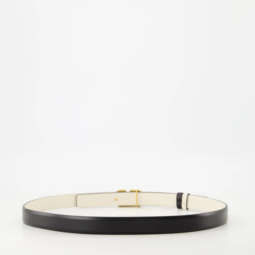 Valentino Garavani Omkeerbare VLogo Riem Zwart-Wit Black Dames