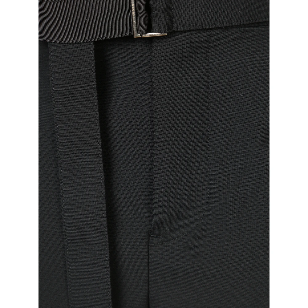 Sacai Zwarte Broeken voor Vrouwen Aw24 Black Dames