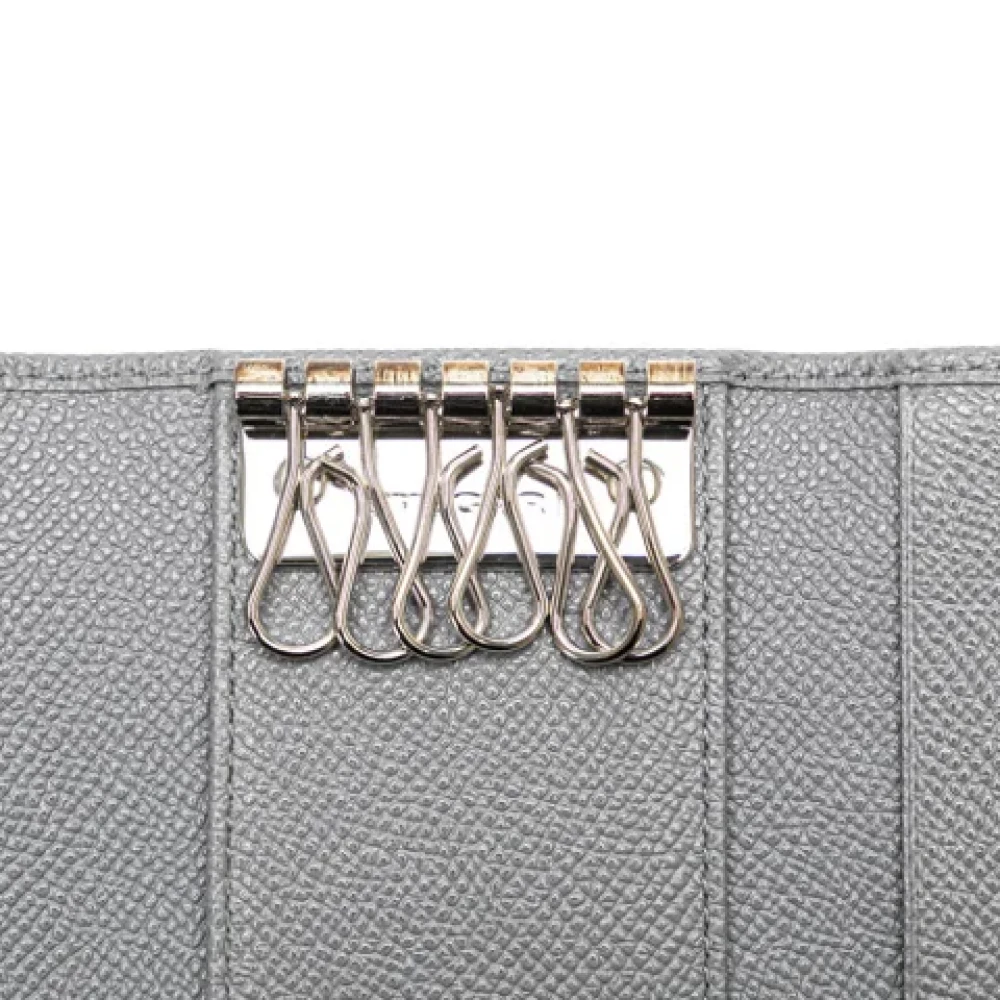Bvlgari Vintage Pre-owned Leather wallets Gray Dames