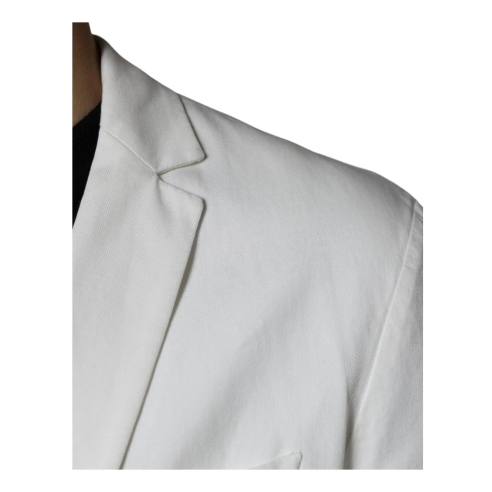 Dondup Witte Slim Fit Formele Blazer White Heren