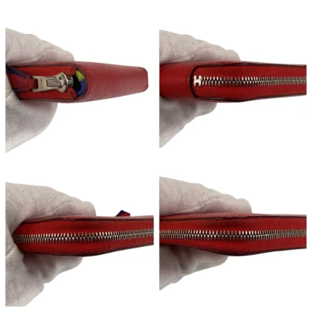 Hermès Vintage Pre-owned Leather wallets Red Dames