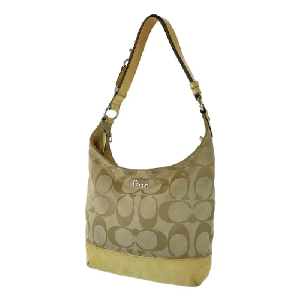 Coach Pre-owned Canvas shoulder-bags Beige Dames